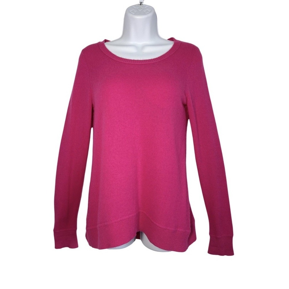 Diane Von Furstenberg Sz: S Kingston 100% Cashmere Hot Flamingo Pink Sweater